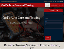 Tablet Screenshot of carlsautocareelizabethtown.com